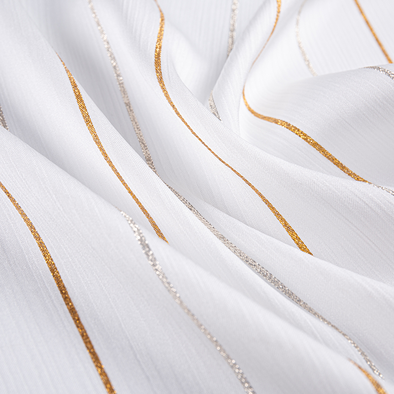 Satin Crepe Gold Stripe -kangas