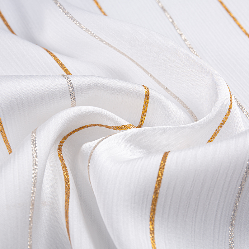 Satin Crepe Gold Stripe -kangas