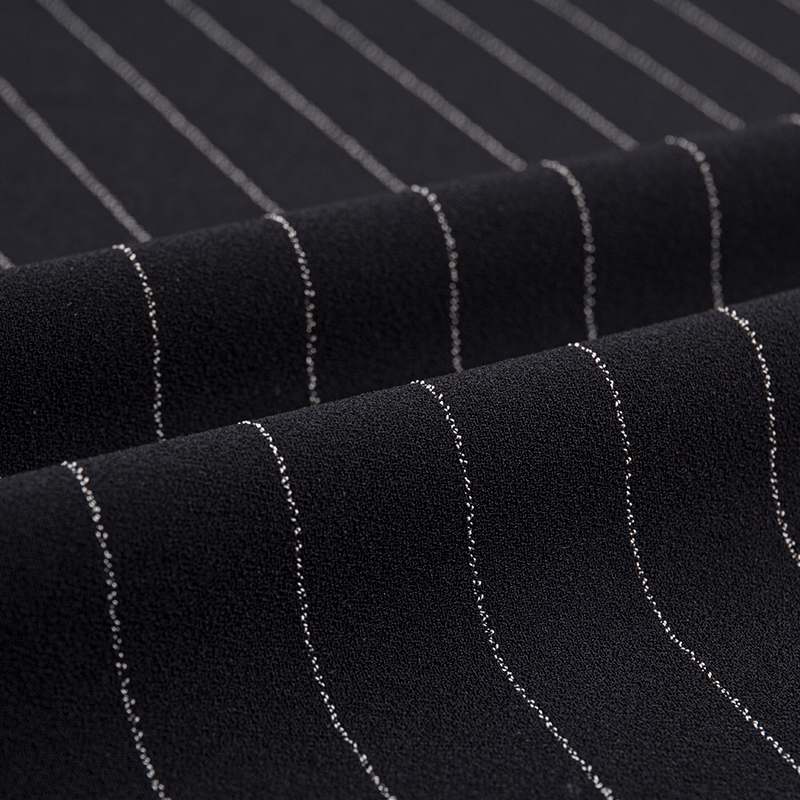 Yksipuolinen pellava Rayon Stripe -kangas